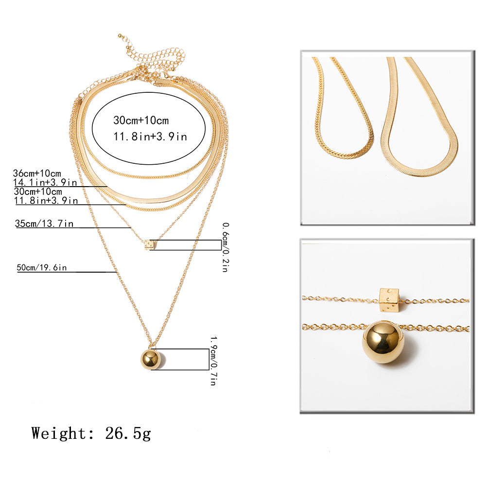 Multi-Layer Letter Pendant Necklace