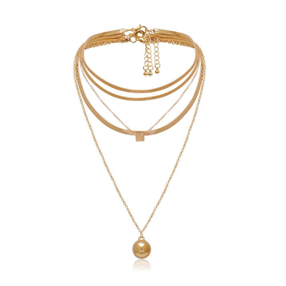 Multi-Layer Letter Pendant Necklace