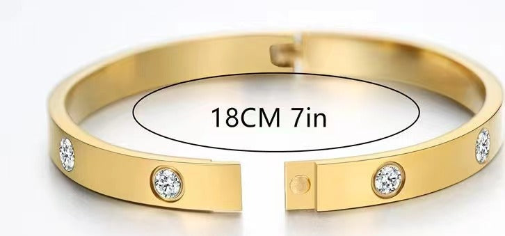 14K Gold Plated Love Bangle Bracelet