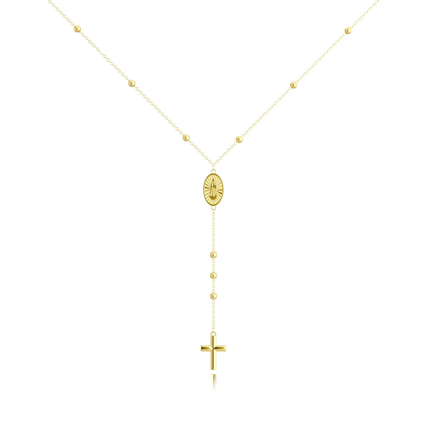 Exquisite Y-Shaped Cross Bead Necklace