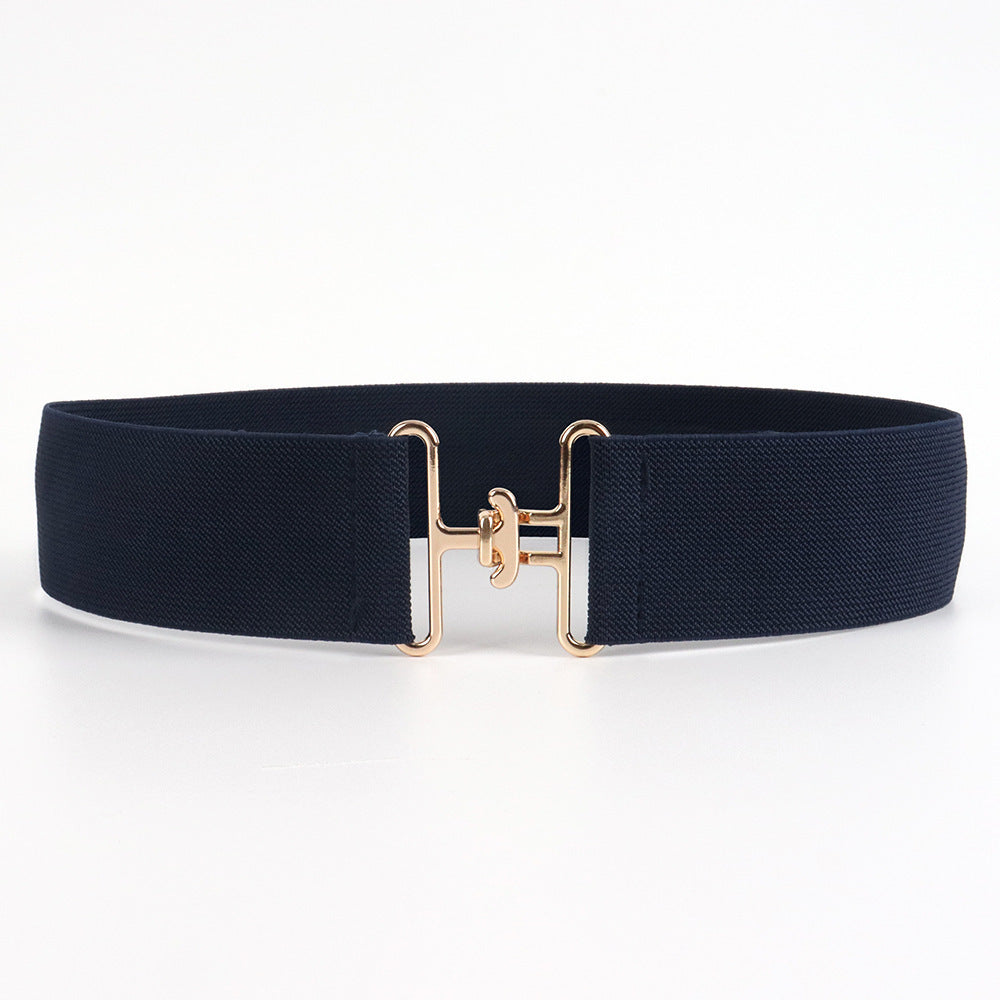 Elastic Women's Belt with Hanging Buckle All-matching